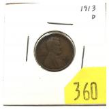 1913-D Lincoln cent