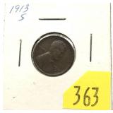 1913-S Lincoln cent