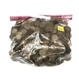 Lot, wheat cents, 500 pcs.