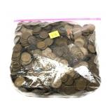 Lot, wheat cents, 1100 pcs.
