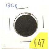 1868 2-cent piece