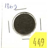 1869 2-cent piece