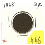 1868 2-cent piece