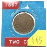 1867 2-cent piece