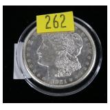 1921-S Morgan dollar, B.U.