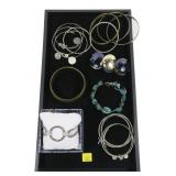 Lot, bracelets, including turquoise, Alex & Ani,