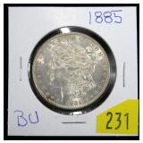 1885 Morgan dollar, B.U.