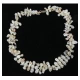 17" baroque pearl necklace with sterling silver