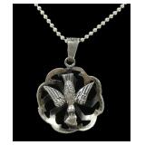 990 silver Pentecostal pendant with 20" sterling