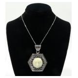 Sterling silver moon goddess pendant with 18" box