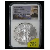 2015 American Silver Eagle, NGC slab certified