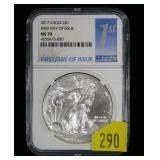 2017 American Silver Eagle, NGC slab certified