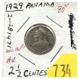 1929 Panama 2 1/2 cents