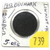 1912 Denmark 5 ore
