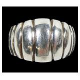 Sterling silver dome style ring, size 6.5