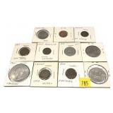 Lot, world coins, 11 pcs.