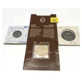 Lot, world coins with silver, 3 pcs.