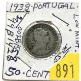1938 Portugal 50-cents