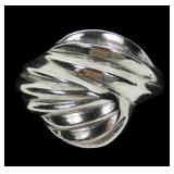 Sterling silver wraparound dome style ring, new,