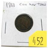 1863 Civil War token