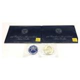 x2- 1973 Eisenhower dollars, Unc., -x2 dollars,