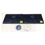 x2- 1974 Eisenhower dollars, Unc., -x2 dollars,