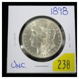 1898 Morgan dollar, Unc.
