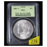 1904-O Morgan dollar, PCGS slab certified MS64