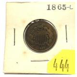 1865 2-cent piece