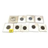 Lot, coins with silver, 9 pcs.