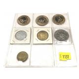 Lot, tokens and wooden nickels, 7 pcs.