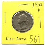 1932-D Washington quarter