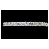10K White gold diamond eternity band ring, size 9,