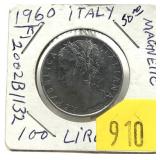 1960 Italian 100 lire