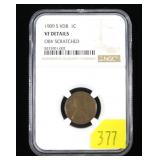 1909-S VDB Lincoln cent, NGC slab certified