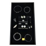 Lot, sterling silver jewelry, rings as is,