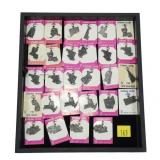 Lot, sterling silver U.S. State charms, new,