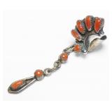 Bill & Lou Zuni coral ear cuff