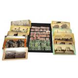 LOT: Vintage Stereo Views and Stamps,
