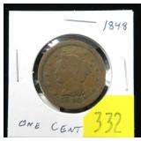 1848 U.S. large cent