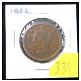 1852 U.S. large cent