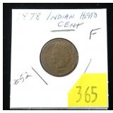 1878 Indian Head cent