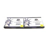 x2- 2001 Proof sets, -x2 sets, Sold by the piece,