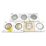 x7- Canadian silver half dollars -x7 half dollars-