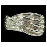 Sterling silver twist design dome ring, size 6,