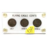 x3- Flying Eagle cents, -x3 cents, Sold by the