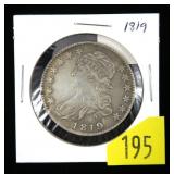 1819 Capped Bust half dollar