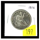 1856 Seated Liberty half dollar