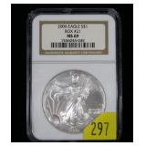 2006 American Silver Eagle, NGC slab certified