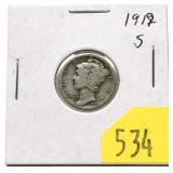 1919-S Mercury dime